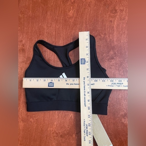 Adidas Training Workout Sports Bra Small Racer Back Mesh Black Padded NEW - Picture 7 of 8